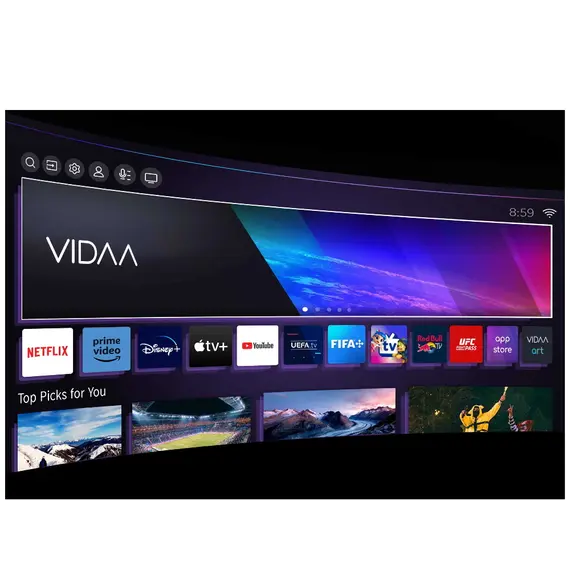Hisense 65A69N TV - 65", 4K Ultra HD, DLED, 60 Hz, VIDAA, Wi-Fi, Bluetooth, Black, 7 image