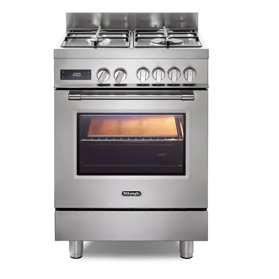 DeLonghi PRO 66 MXL PZ Freestanding Cooker - Gas, 4 Burners, A, Stainless Steel, 1YR, image 5