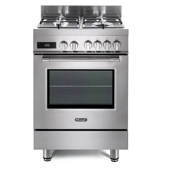 DeLonghi PRO 66 MXL PZ Freestanding Cooker - Gas, 4 Burners, A, Stainless Steel, 1YR