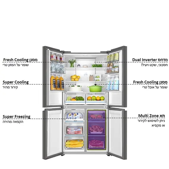 Haier HRF4560FW Refrigerator - 463 L, 1YR – מקרר, תמונה 3