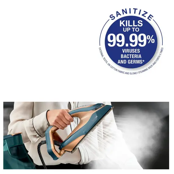 Tefal GV9920E0 - Steam Iron, 296 mm, Blue, Copper, 1YR, תמונה 7