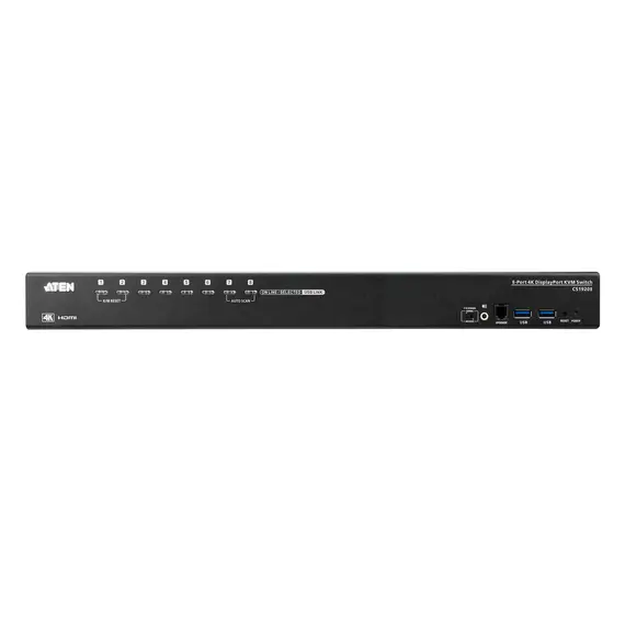 ATEN CS19208 KVM Switch - DisplayPort and HDMI, 8 ports, 4K Ultra HD, Black, 1YR, 2 image