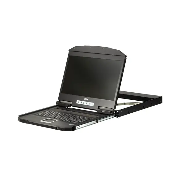 ATEN CL3700NW-ATA-AG LCD KVM Switch - HDMI, 1920 x 1080 pixels, 18.5", 20 ms, US English, Black, 2 image