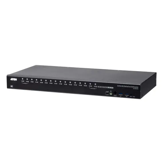 ATEN CS19216-AT-G KVM Switch - DisplayPort, 16 ports, 1.2, 4K Ultra HD, 4096 x 2160 pixels, Black, 2 image