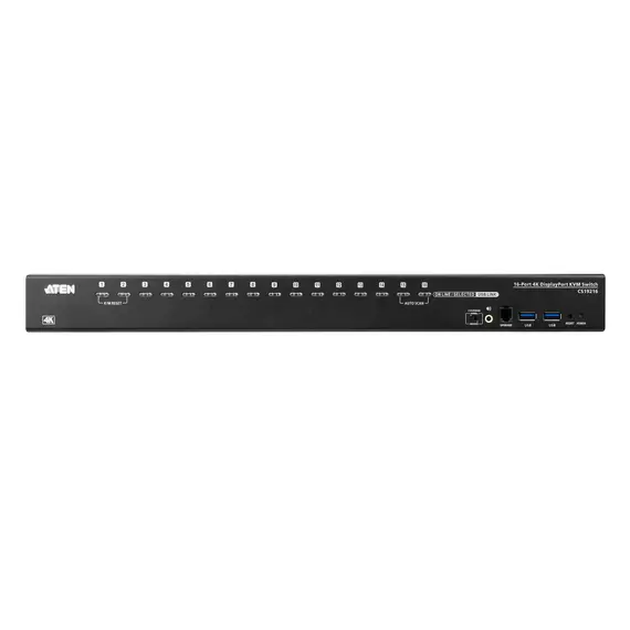 ATEN CS19216-AT-G KVM Switch - DisplayPort, 16 ports, 1.2, 4K Ultra HD, 4096 x 2160 pixels, Black, 5 image