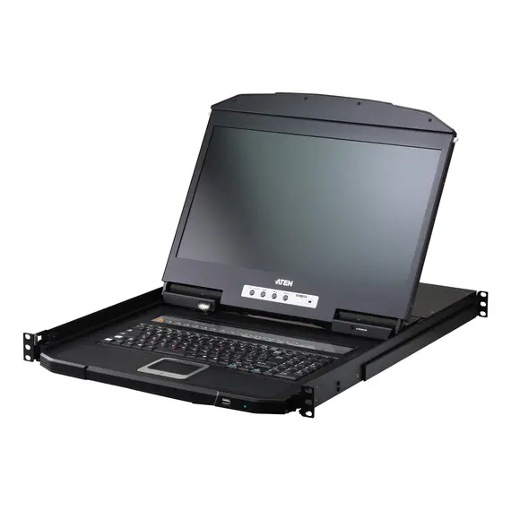 ATEN CL3716INW-ATA-XG LCD KVM Switch - HDMI, 16 ports, WUXGA, 18.5", Black, 2 image