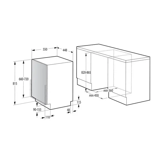 Gorenje GV561D10 Dishwasher - D, 815 mm – מדיח כלים, תמונה 5