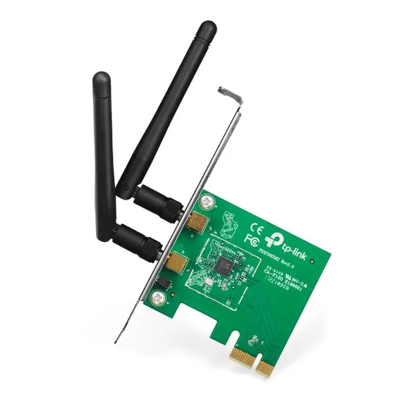 TP-Link TL-WN881ND - Wireless Network Card, PCI Express x1, Wi-Fi 4 802.11n, 300 Mbps, Green, 1YR, 4 image