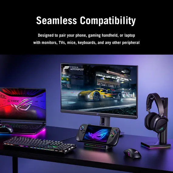 ASUS 90XB0A4N-BDS000 Docking Station - USB 3.2 Gen2 Type-C, 8K Ultra HD, 144 Hz, 10 Gbit/s, Black, 1YR, imagen 7