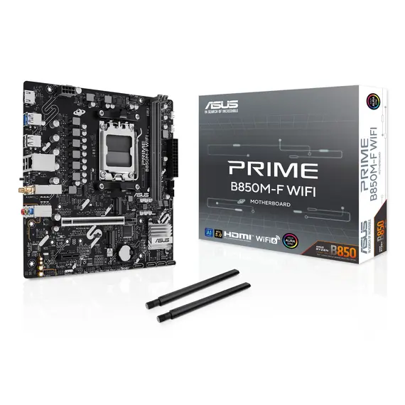 ASUS 90MB1N80-M0EAY0 PRIME B850M-F WIFI Motherboard - AM5, AMD B850, Micro-ATX, 1YR, image 10