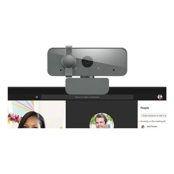 Lenovo GXC1S15023 Webcam - 1920 x 1080, USB 2.0, Clip, 1.8 m, Grey, 1YR, image 3