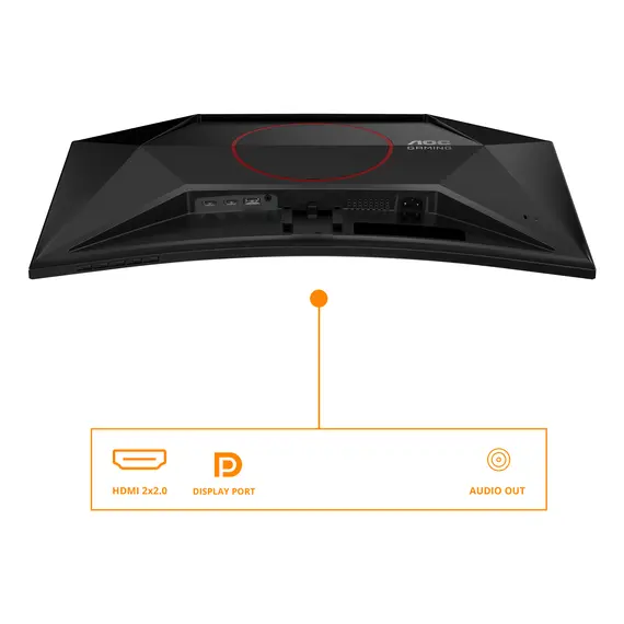 AOC C27G42E Gaming Monitor - 27", Full HD, Fast VA, 180 Hz, Curved, Black, 3YR, image 3