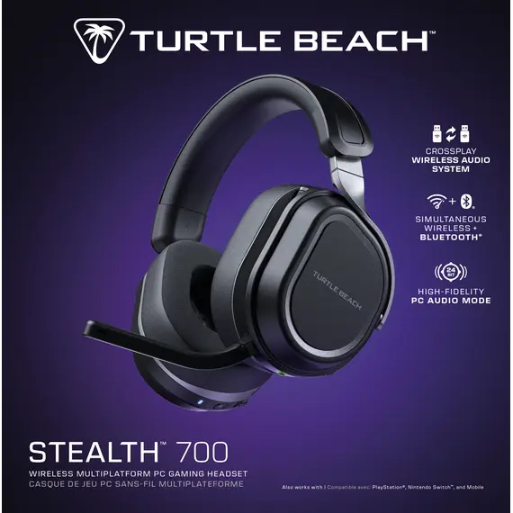 Turtle Beach TBS-5102-05 Headset - Wired, Bluetooth 5.2, Circumaural, Boom, Black, Cable length: 0.7 m, Product type: Headset, Product color: Black, 14 image