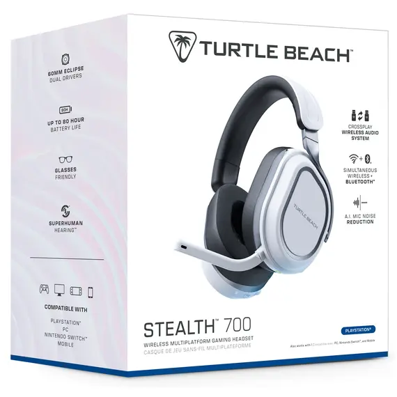Turtle Beach TBS-3101-15 Headset - Wired, Bluetooth 5.2, Circumaural, Boom, White, Cable length: 0.7 m, Product type: Headset, Product color: White, 13 image