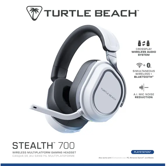 Turtle Beach TBS-3101-15 Headset - Wired, Bluetooth 5.2, Circumaural, Boom, White, Cable length: 0.7 m, Product type: Headset, Product color: White, 14 image