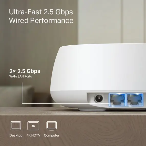 TP-Link DECO BE25 3-PACK Mesh Wi-Fi System - Wi-Fi 7 802.11be, White, 7 image