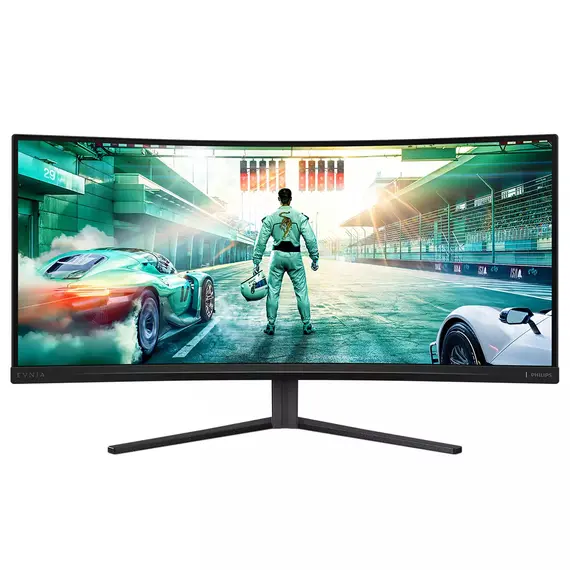 Philips 34M2C3500L/00 Gaming Monitor - 34", Quad HD, Fast VA, 180 Hz, 21:9, Curved 1500R, Dark Grey