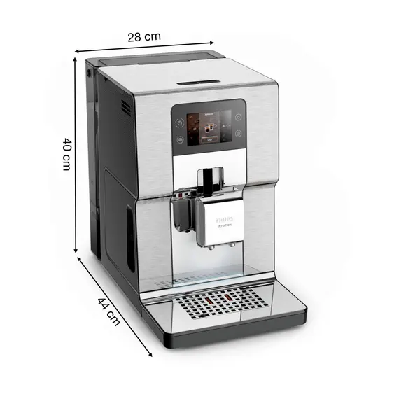 Krups EA877D10 - Espresso Machine, 1550 W, Black, Brushed Steel, 4 image