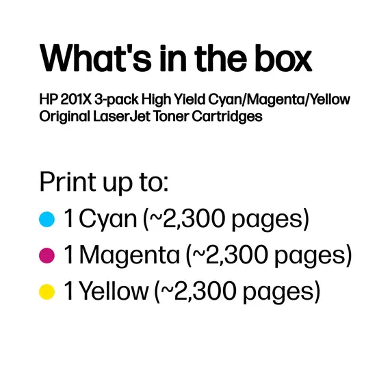 HP CF253XM - Laser Printer Toner Cartridge, 3 pcs, Cyan, Magenta, Yellow, изображение 3
