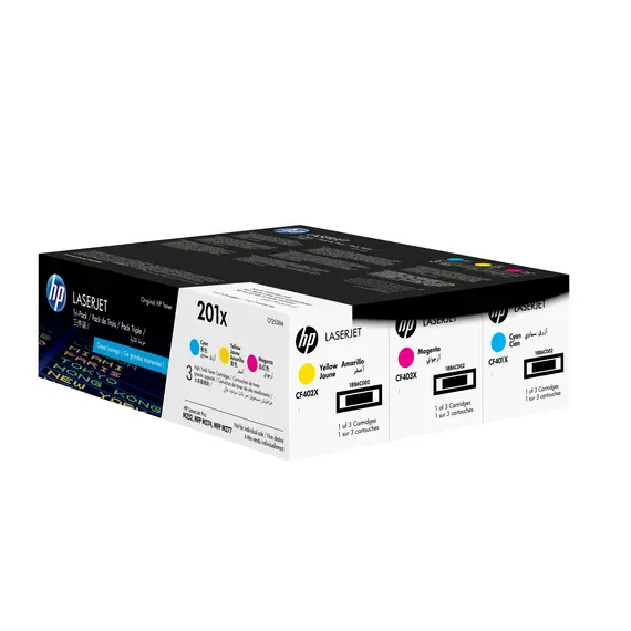 HP CF253XM - Laser Printer Toner Cartridge, 3 pcs, Cyan, Magenta, Yellow, изображение 4