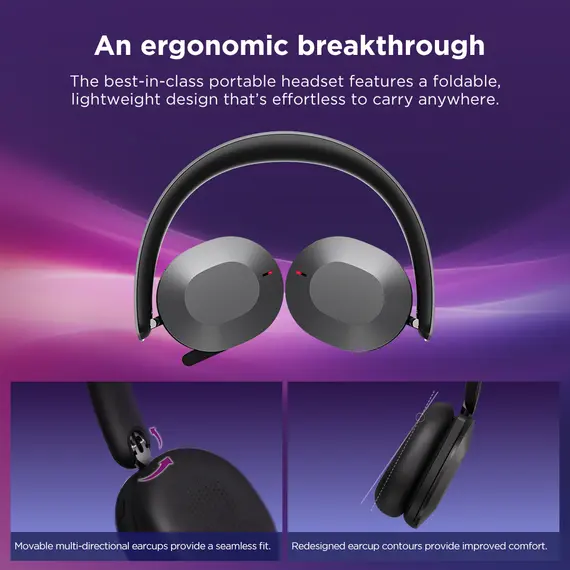 Lenovo ThinkPad 4XD1T60925 Headset - Wireless, Bluetooth 5.3, USB-C, Supraaural, Boom Microphone, Grey, 3YR – אוזניות לנובו, תמונה 16