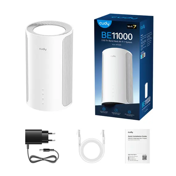 CUDY M11000 1-PACK Mesh Wi-Fi System - Wi-Fi 7 802.11be, White, 1YR, imagen 3