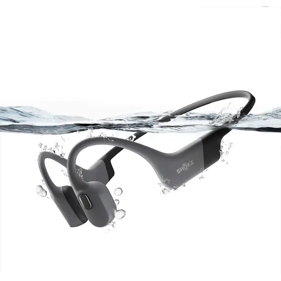 SHOKZ S710-ST-GY Headphones - Bone Conduction, Wireless, Bluetooth 5.4, Built-in Microphone, IP68, Grey, 2YR – אוזניות, תמונה 3