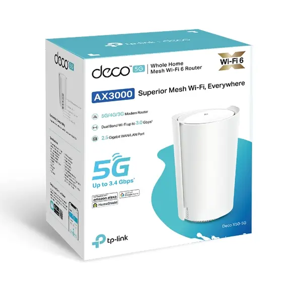 TP-Link DECO X50-5G 1-PACK Mesh Wi-Fi System - Wi-Fi 6 802.11ax, AX3000, White, imagen 5