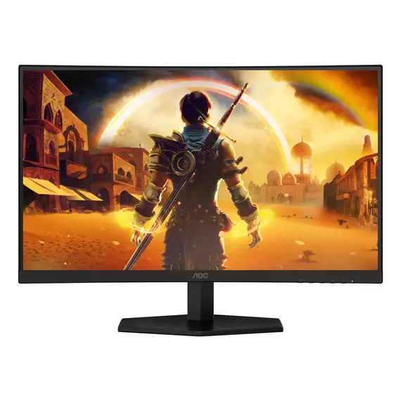 AOC C27G42E Gaming Monitor - 27", Full HD, Fast VA, 180 Hz, Curved 1500R, Black, 3YR – מסך מחשב