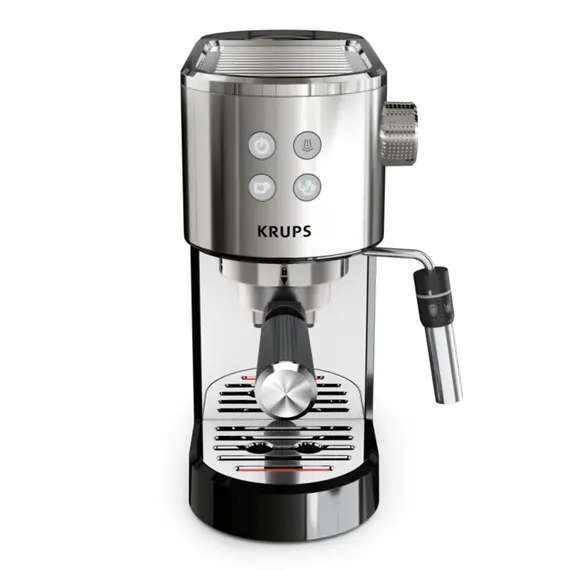 Krups XP444C10 Espresso Machine - 1350 W, Stainless Steel, 2YR