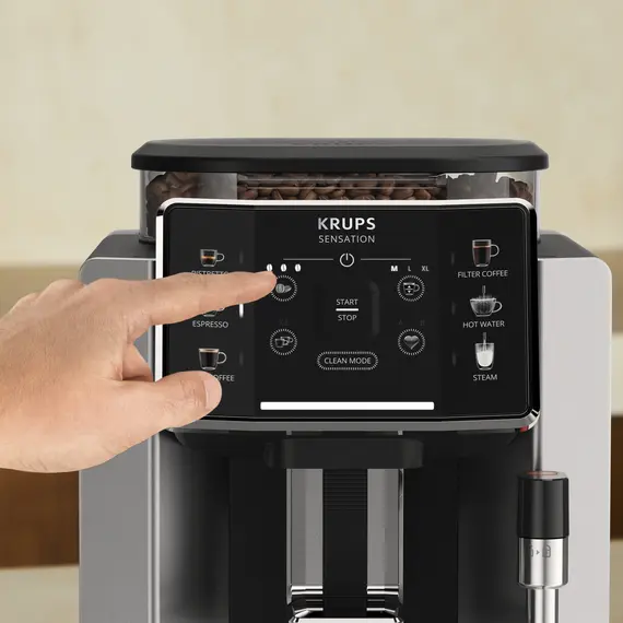 Krups EA910E10 - Espresso Machine, 1450 W, Aluminium, Black, 2YR, imagen 9