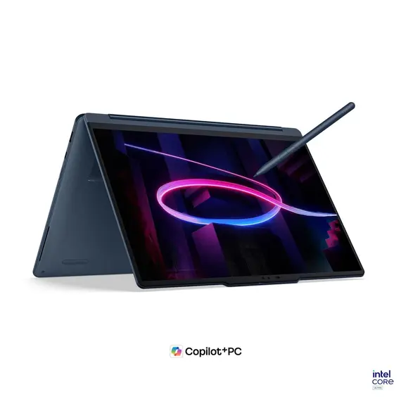 Lenovo 83SE001MIV Laptop - 14", OLED, Intel Ultra 7 355, 32GB, 1TB, Win11Home, Blue, 3YR, תמונה 2