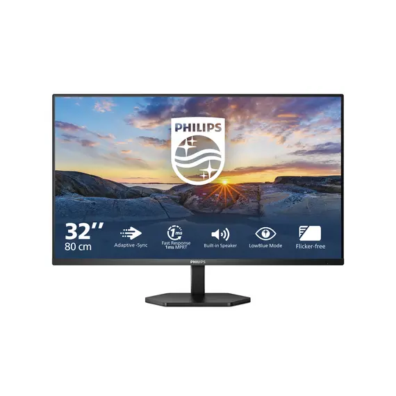 Philips 32E1N3100LA/00 Computer Monitor - 31.5", Full HD, VA, 75 Hz, 16:9, Black, 1YR, תמונה 2