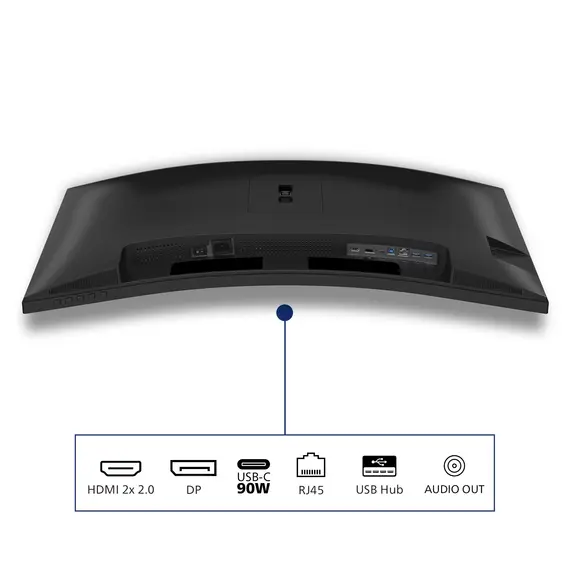Philips 34B2U3600C/00 Computer Monitor - 34", Quad HD, VA, 120 Hz, 21:9, Curved, Black, תמונה 5