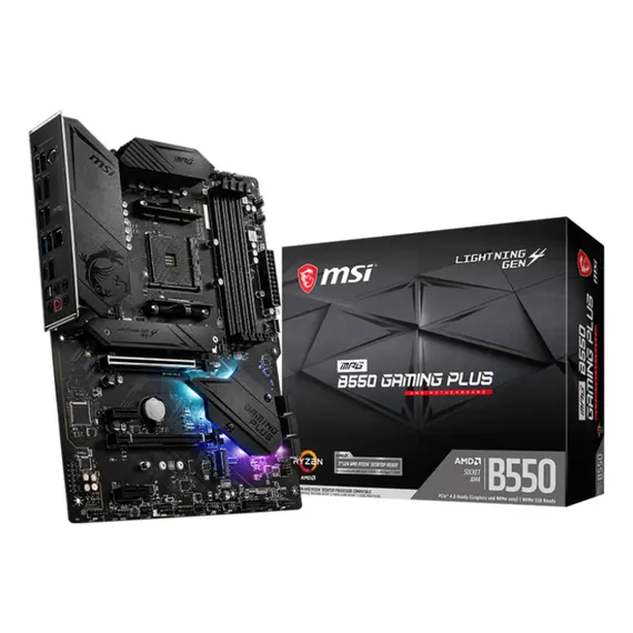 MSI MPG B550 GAMING PLUS MPG B550 Gaming Plus Motherboard - AM4, AMD B550, ATX, 1YR