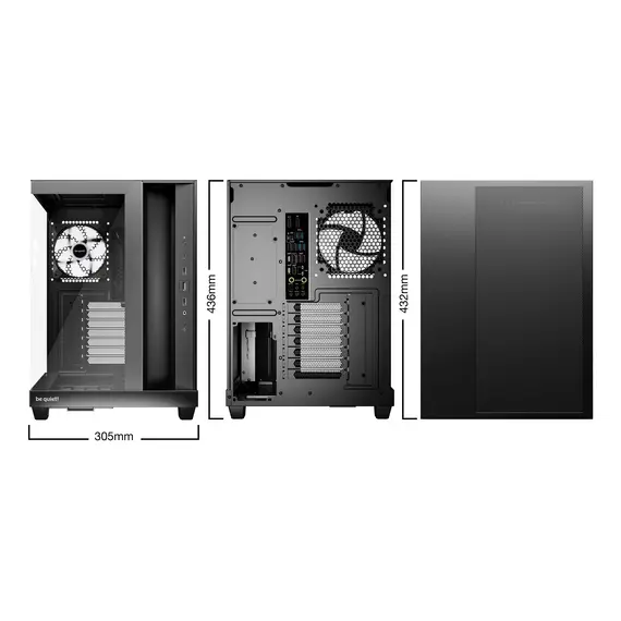 Be quiet! BGW85 PC Case - ATX, Glass, 185 mm, 400 mm, Black, 3YR – מארז גיימינג, תמונה 2