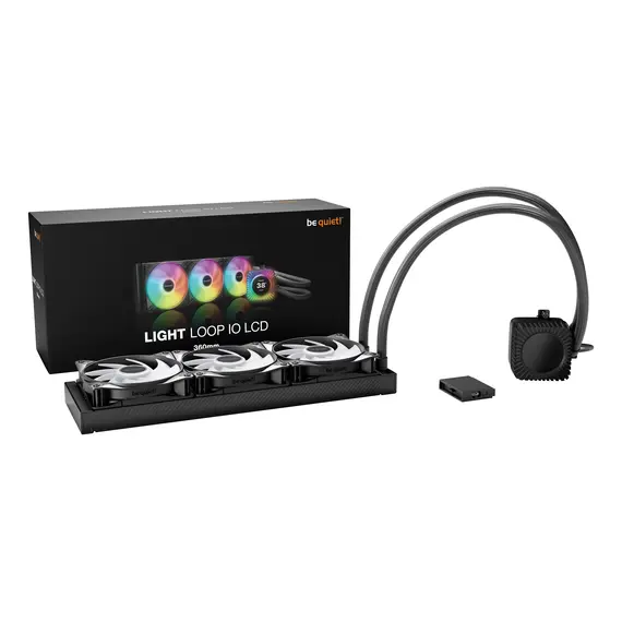 Be quiet! BW032 Light Loop IO LCD - Liquid CPU Cooler, 3x 120 mm, 360 mm, RGB, 2100 RPM, 3YR, imagen 2