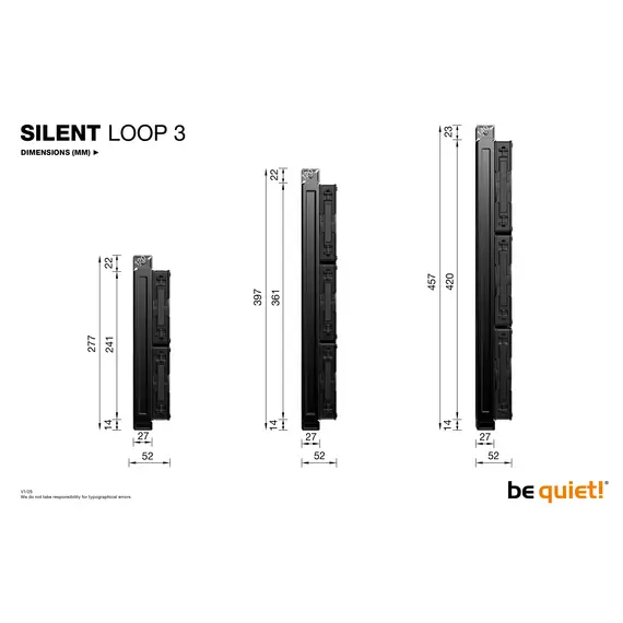 be quiet! Silent Loop 3 - Processor All-in-one liquid cooler, 360mm, 12cm, Black, imagen 8