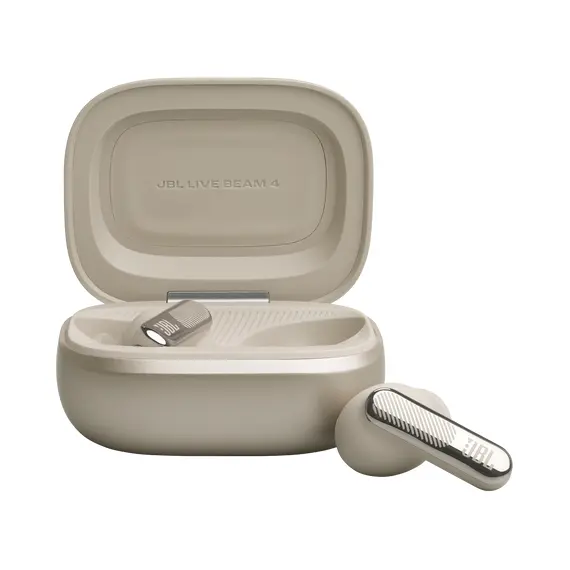 JBL JBLLIVEBEAM4CPG Headphones - Spatial Sound, Wireless, Bluetooth, Built-in Microphone, 48 hours, IP55, Beige, imagen 4