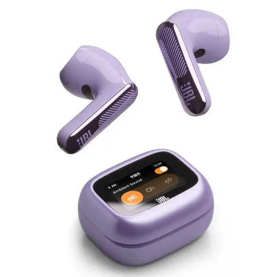 JBL JBLLIVEFLEX4PUR Headset - Active Noise Cancellation, Surround Sound, Wireless, Bluetooth 6.0, Intraaural, Built-in Microphone, IP54, Purple, 1YR, image 4