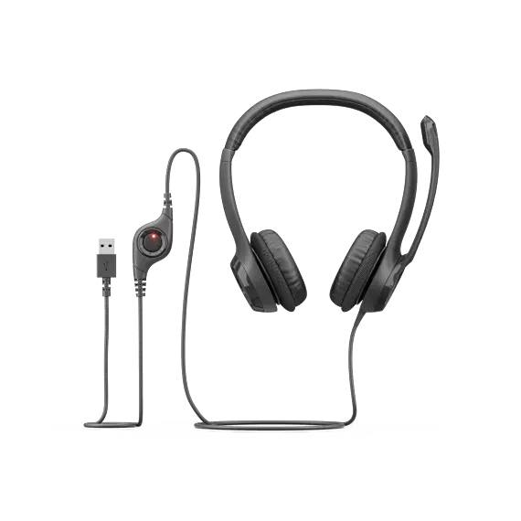 Logitech 981-000406 Headphones - Built-in Microphone, Black, изображение 4
