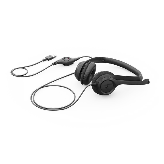Logitech 981-000406 Headphones - Built-in Microphone, Black, изображение 5