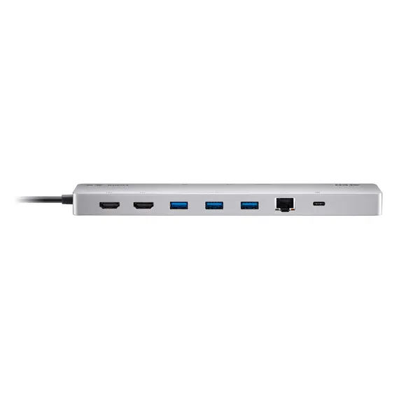 ATEN UH3240 Docking Station - 2 HDMI, USB-C 3.2 Gen 1, 1 RJ-45, 60 Hz, 0.4 m, 16 mm, 1 pcs, Silver, imagen 2