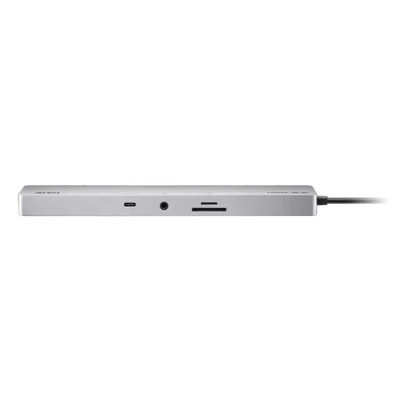 ATEN UH3240 Docking Station - 2 HDMI, USB-C 3.2 Gen 1, 1 RJ-45, 60 Hz, 0.4 m, 16 mm, 1 pcs, Silver, imagen 4