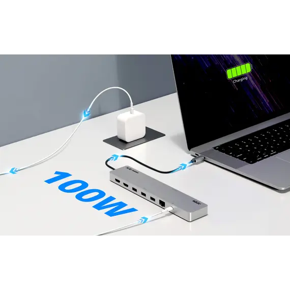 ATEN UH3240 Docking Station - 2 HDMI, USB-C 3.2 Gen 1, 1 RJ-45, 60 Hz, 0.4 m, 16 mm, 1 pcs, Silver, imagen 7