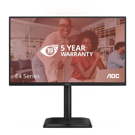 AOC 24E4U Computer Monitor - 23.8", Full HD, IPS, 120 Hz, 16:9, Black, 5YR