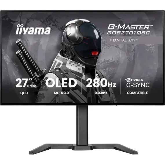 Iiyama GOB2701QSC-B1 Gaming Monitor - 27", 2K, WOLED, 280 Hz, Black, 3YR