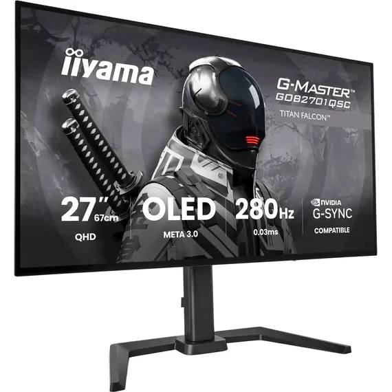 Iiyama GOB2701QSC-B1 Gaming Monitor - 27", 2K, WOLED, 280 Hz, Black, 3YR, image 4