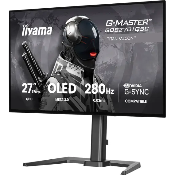Iiyama GOB2701QSC-B1 Gaming Monitor - 27", 2K, WOLED, 280 Hz, Black, 3YR, image 5