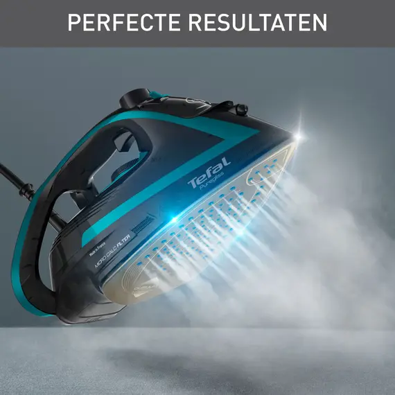 Tefal FV8066E0 - Dry & Steam Iron, 160 mm, Black, Blue, 1YR, imagen 3